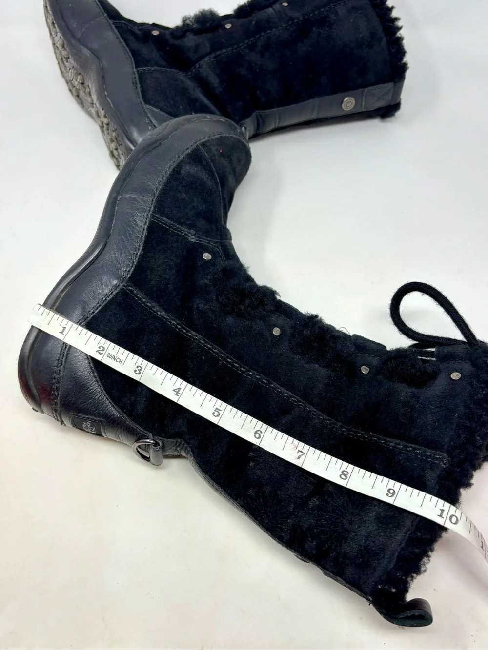 The North Face Abby III Tall Lace Up Black Suede Insulated Winter Boots Size 7